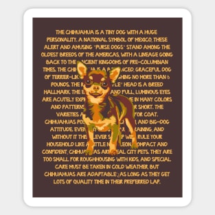 Chihuahua Painting and Information Sticker